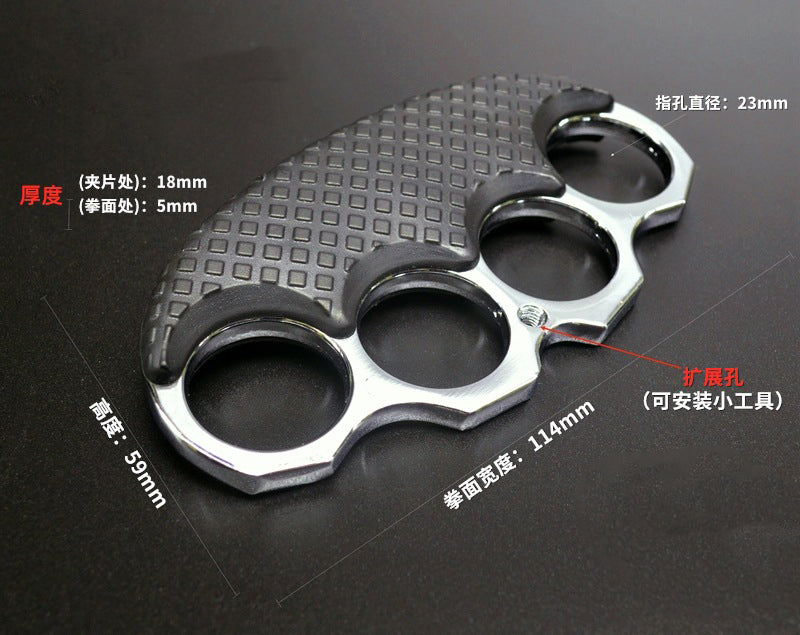 Clip-Brass Knuckle Duster Defense Window Breaker Fitness Training Boxing Combat Protective Gear EDC Tool