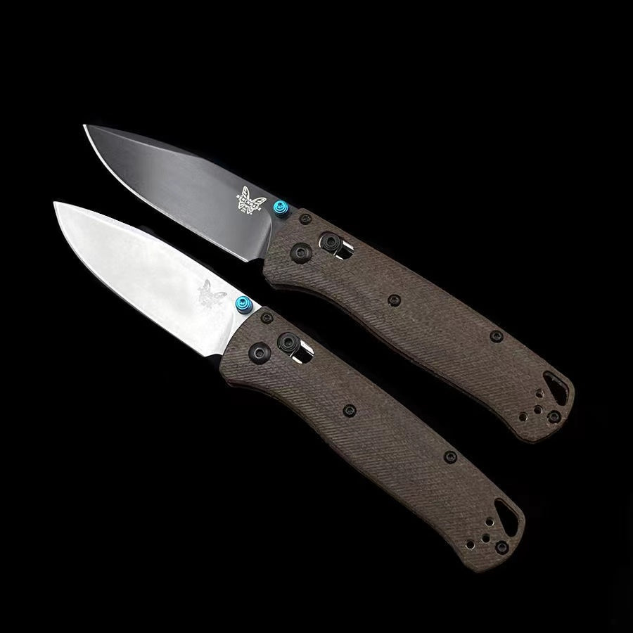 Flax Handle Benchmade 535 Bugout Folding Knife Outdoor Camping Safety Defense Pocket Military Knives EDC Tool