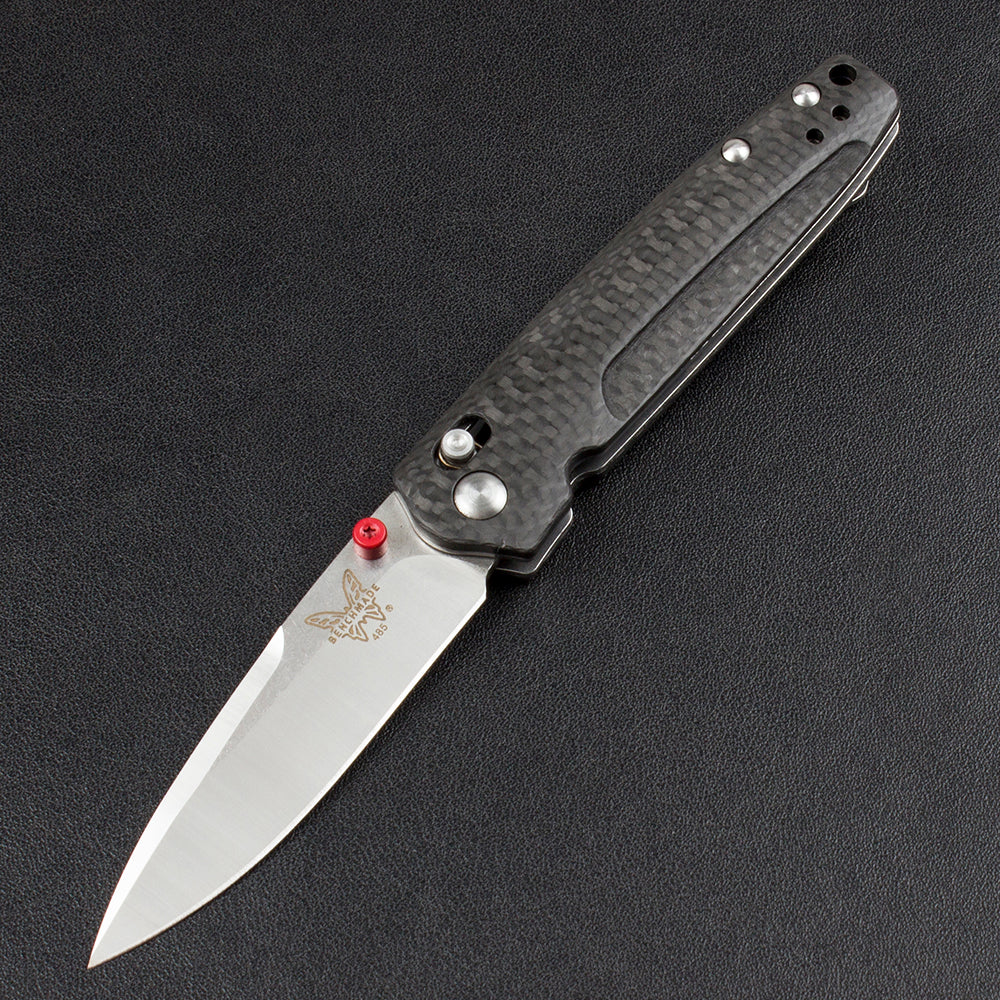 Benchmade 485 Folding Knife Carbon Fiber Handle Outdoor Survival Safety and Defense Pocket Knives