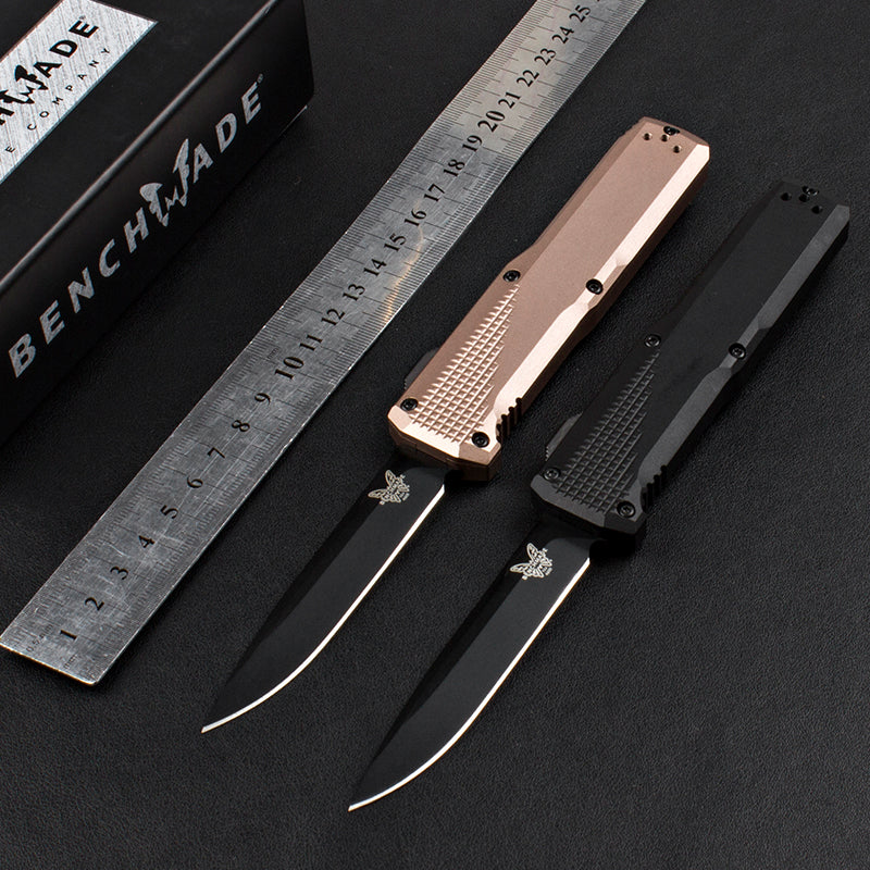 Тактический нож Benchmade 4600, черный клинок, алюминиевая ручка, полевая рыбалка, охота, самооборона, безопасные карманные ножи