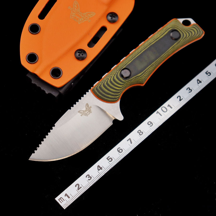 Benchmade 15017 Tactical Straight Knife Dual Color G10 Handle Outdoor Portable Survival Knives  Self-defense EDC Tool