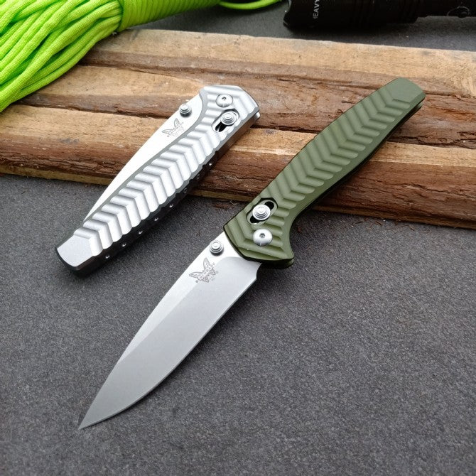 Aluminum Handle Benchmade 781 Folding Knife D2 Blade Outdoor Tactical Camping Self Defense Safety Pocket Knives EDC Tool