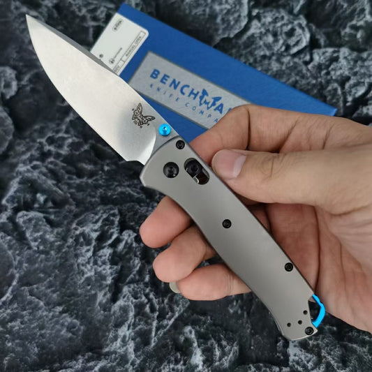 Titanium Alloy Handle Benchmade 535 Bugout Folding Knife D2 Blade Stone Wash Outdoor Safety Pocket Knives EDC Tool