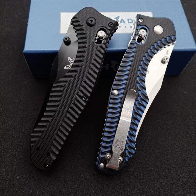 Outdoor D2 Blade Benchmade 810 Axis Tactical Folding Knife G10 Handle Camping Security Pocket Knives EDC Tool
