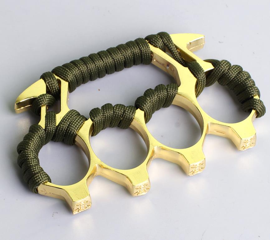 Commando-Brass Knuckle Duster Defense Window Breaker Fitness Training Boxing Combat Protective Gear EDC Tool
