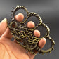 Anger-Brass Knuckle Duster Defense Window Breaker Fitness Training Boxing Combat Protective Gear EDC Tool
