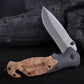 Browning X50 Folding Knife Wood Handle Tactical Safety-defend Camping Hunting Survival Pocket Knives Portable EDC Tool