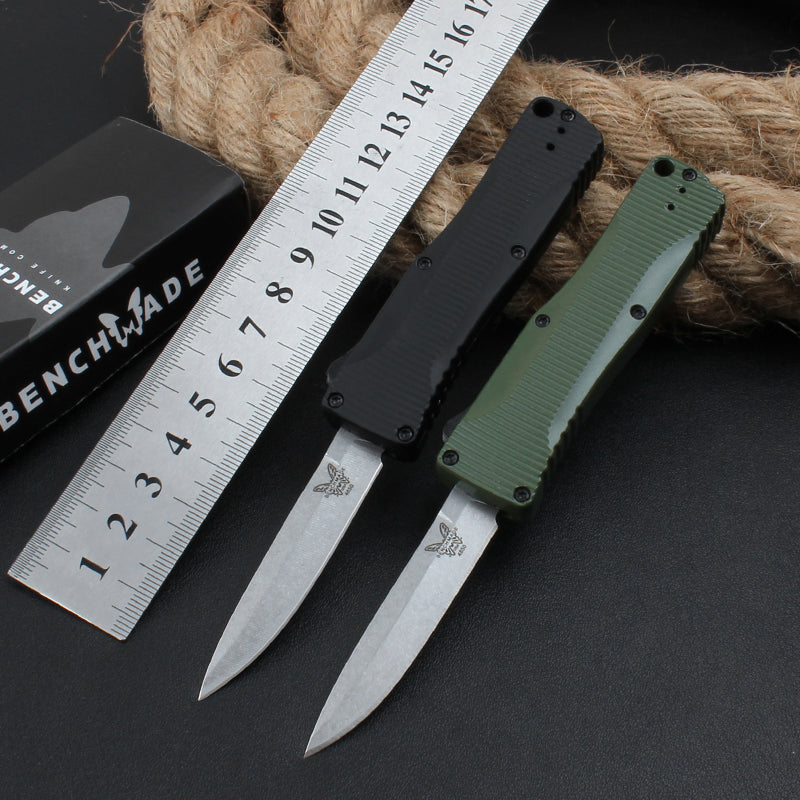 Benchmade 4850 Tactical Knife Zinc Aluminum Handle Stonewashed Blade Outdoor Hunting Pocket Knives