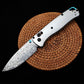 Damascus Steel Blade Benchmade 535 Bugout Tactical Folding Knife Titanium Alloy Handle Outdoor Survival Pocket Knives