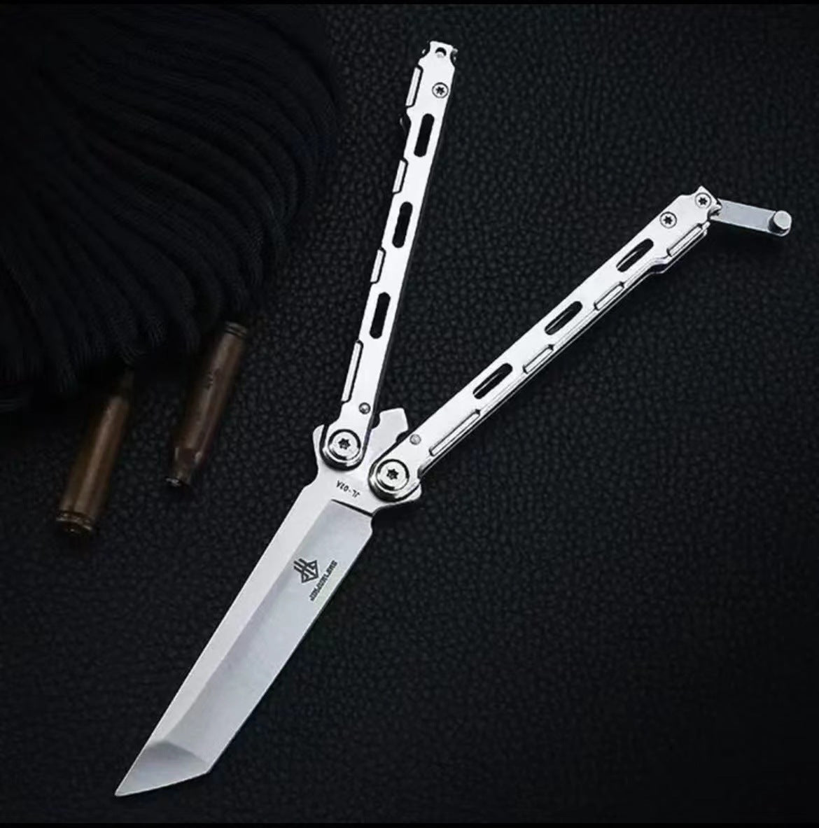 Butterfly folding knife csgo unopened stainless steel practice knife full fall safety Knives training claw