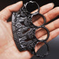 Holy Fire-Brass Knuckle Duster Defense Window Breaker Fitness Training Boxing Combat Protective Gear EDC Tool