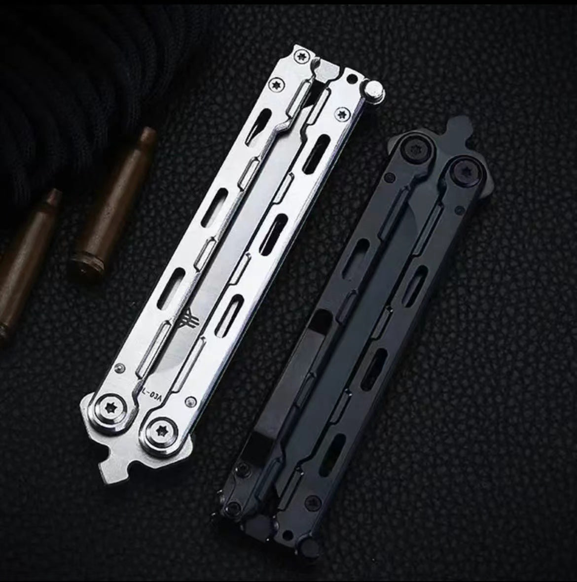 Butterfly folding knife csgo unopened stainless steel practice knife full fall safety Knives training claw