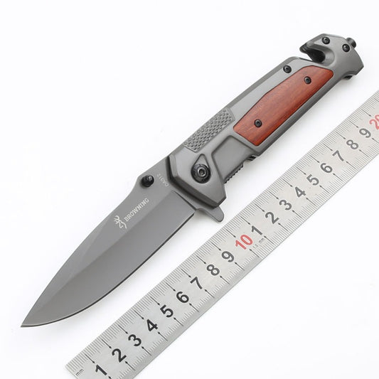 Outdoor Browning Multifunctional Camping Tactics Folding Knife Wilderness Survival Safety-defend Pocket Knives EDC Tool