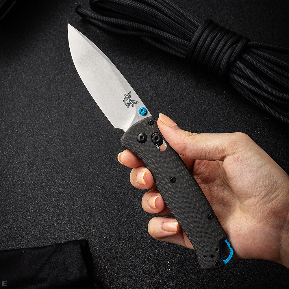 Mini Benchmade 533 Folding Knife Carbon Fiber Handle Outdoor Portable Pocket Knives Defense EDC Tool
