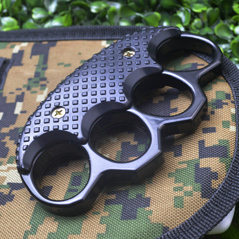 Thunderbolt Iron- Brass Knuckle Duster Defense Window Breaker Fitness Training Boxing Combat Protective Gear EDC Tool