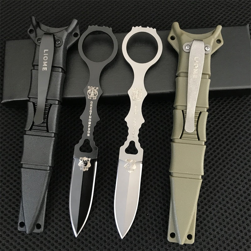 Liome 176 Fixed Blade Pocket Straight Knife Outdoor Camping Military Knives Hunting  Safety-defend Portable Tactical EDC Tool