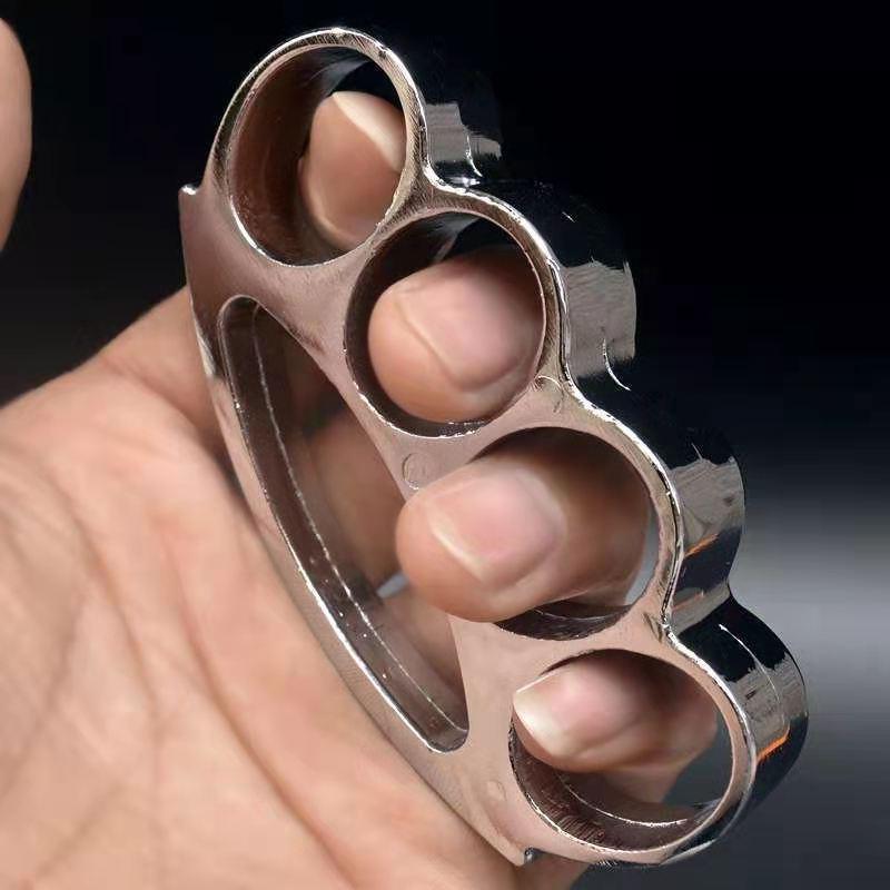 Mini Thickened Brass Knuckle Duster Defense Window Breaker Fitness Training Boxing Combat Protective Gear EDC Tool